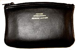 Leather Tobacco Zip Pouch